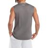 Champion Men’s Sleeveless T-shirt, Sport Tank, Muscle T-shirt for Men (Reg. Or Big & Tall)(Stone Gray)