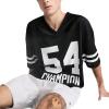 Champion Men’s Yearbook Mesh Football Tee, V-Neck(Black)