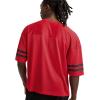 Champion Men’s Yearbook Mesh Football Tee, V-Neck(Spirited Red)