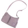 Champion Quartz Small Messenger Bag in Crinkle Nylon With Adjustable Strap, Water Bottle Pocket for Work, Travel, Commute(Snap Back Purple)