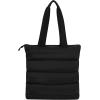 Champion Quilted Billie Tote Bag in Memory Cloth With Zip Closure for Work, Travel, Daily Use(Black)