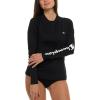 Champion Rash Guard for Women, Womens Rash Guard Long Sleeve Shirts, Rashguard Swim Shirt Women UPF 50+ SPF & UV Protection(Black)