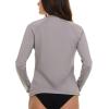 Champion Rash Guard for Women, Womens Rash Guard Long Sleeve Shirts, Rashguard Swim Shirt Women UPF 50+ SPF & UV Protection(Grey)