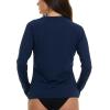 Champion Rash Guard for Women, Womens Rash Guard Long Sleeve Shirts, Rashguard Swim Shirt Women UPF 50+ SPF & UV Protection(Navy)