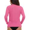 Champion Rash Guard for Women, Womens Rash Guard Long Sleeve Shirts, Rashguard Swim Shirt Women UPF 50+ SPF & UV Protection(Pink)