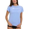 Champion Rash Guard for Women, Womens Rash Guard Short Sleeve Shirts, Rashguard Swim Shirt Women UPF 50+ SPF & UV Protection(Light Blue)