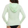 Champion Rash Guard for Women with Hood, Long Sleeve Hoodie Swim Shirts for Women, Quick Dry UPF 50+ SPF Sun & UV Protection(Lime)