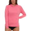 Champion Rash Guard for Women with Hood, Long Sleeve Hoodie Swim Shirts for Women, Quick Dry UPF 50+ SPF Sun & UV Protection(Pink)