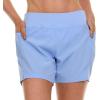 Champion Swim Board Shorts for Women, 5”/7” Swim Shorts Women with Pockets for Beach, Pool, Summer(Light Blue)