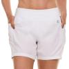 Champion Swim Board Shorts for Women, 5”/7” Swim Shorts Women with Pockets for Beach, Pool, Summer(White)