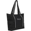 Champion Varsity Tote Bag with Zip Closure and Interior Mesh Pockets for Work, Travel, Daily Use, Our Favorite Fuchsia(Black)