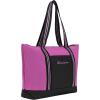 Champion Varsity Tote Bag with Zip Closure and Interior Mesh Pockets for Work, Travel, Daily Use, Our Favorite Fuchsia(Our Favorite Fuchsia)
