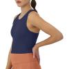 Champion Women’s Crop Top, Soft Touch, Moisture Wicking, Ribbed Cropped Top for Women(Blown Glass Blue)