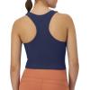 Champion Women’s Crop Top, Soft Touch, Moisture Wicking, Ribbed Cropped Top for Women(Blown Glass Blue)