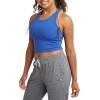 Champion Women’s Crop Top, Soft Touch, Moisture Wicking, Ribbed Cropped Top for Women(Deep Dazzling Blue)