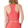 Champion Women’s Crop Top, Soft Touch, Moisture Wicking, Ribbed Cropped Top for Women(High Tide Coral Ribbed)