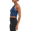 Champion Women’s Crop Top, Soft Touch, Moisture Wicking, Ribbed Cropped Top for Women(Marble Wave Black)