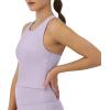 Champion Women’s Crop Top, Soft Touch, Moisture Wicking, Ribbed Cropped Top for Women(Morning Dew Purple Ribbed)