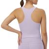 Champion Women’s Crop Top, Soft Touch, Moisture Wicking, Ribbed Cropped Top for Women(Morning Dew Purple Ribbed)