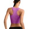 Champion Women’s Crop Top, Soft Touch, Moisture Wicking, Ribbed Cropped Top for Women(Our Favorite Fuchsia)