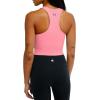 Champion Women’s Crop Top, Soft Touch, Moisture Wicking, Ribbed Cropped Top for Women(Pink Star Ribbed)