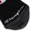 Champion Women’s Cushioned Quarter Socks (6-Pack)(Black/Grey Logo)