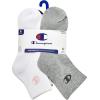 Champion Women’s Cushioned Quarter Socks (6-Pack)(Multi (White  Grey  Black))