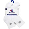 Champion Women’s Cushioned Quarter Socks (6-Pack)(White – Toe Logo)