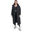 Champion Womens Extra Long Quilted Puffer Jacket With Hood(Black)