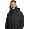 Champion Womens Extra Long Quilted Puffer Jacket With Hood(Black)