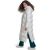 Champion Womens Extra Long Quilted Puffer Jacket With Hood(Marshmallow)
