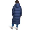 Champion Womens Extra Long Quilted Puffer Jacket With Hood(Navy)