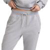 Champion Women’s Fleece Joggers, Standard Fit, Midweight, Script & C Logo, Available in Regular and Plus(Oxford Gray – C Logo)