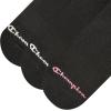 Champion Women’s Low Cut Athletic Socks (6-Pack)(Black – Toe Logo)