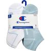 Champion Women’s Low Cut Athletic Socks (6-Pack)(White/Blue Assorted)