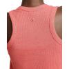 Champion Women’s Ribbed Tank Top, High Neck, C Logo(Ripe Papaya Red)