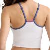 Champion Women’s Soft Touch Longline Cami, Shelf Bra, C Logo(White/Multi)