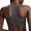 Champion Women’s Sports Bra, Infinity Racerback, Moderate Support, Seamless Sports Bra for Women(Asphalt)