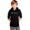 Champion boys Boys Hoodie for Kids Sweatshirt Fleece Youth Pullover With Hood(Heritage Black)