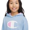 Champion girls Girls Hoodie Sweatshirt Zip Up Fleece Athletic Hoodie for Girl Clothing(Placid Blue)