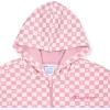 Champion girls Girls Hoodie Sweatshirt Zip Up Fleece Athletic Hoodie for Girl Clothing(Sweet Lilac Check)