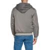 Champion mens Champion Men’s Lightweight Varsity Jacket With Jersey Hood(Pewter)