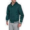 Champion mens Champion Men’s Lightweight Varsity Jacket With Jersey Hood(Rain Forest)