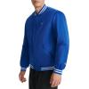 Champion mens Logo Striped-trim Varsity Jacket(Surf the Web)