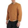 Champion mens Logo Striped-trim Varsity Jacket(Tobacco)