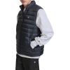 Champion mens Packable Puffer Vest With Stand Collar(Black)