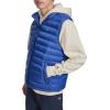 Champion mens Packable Puffer Vest With Stand Collar(Blue)