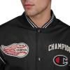 Champion mens Patch Varsity Bomber Jacket(Black)