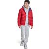 Champion mens Performance Lightweight Puffer Jacket With Hood(Chili Pepper)