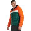Champion mens Performance Lightweight Puffer Jacket With Hood(Orange Combo)